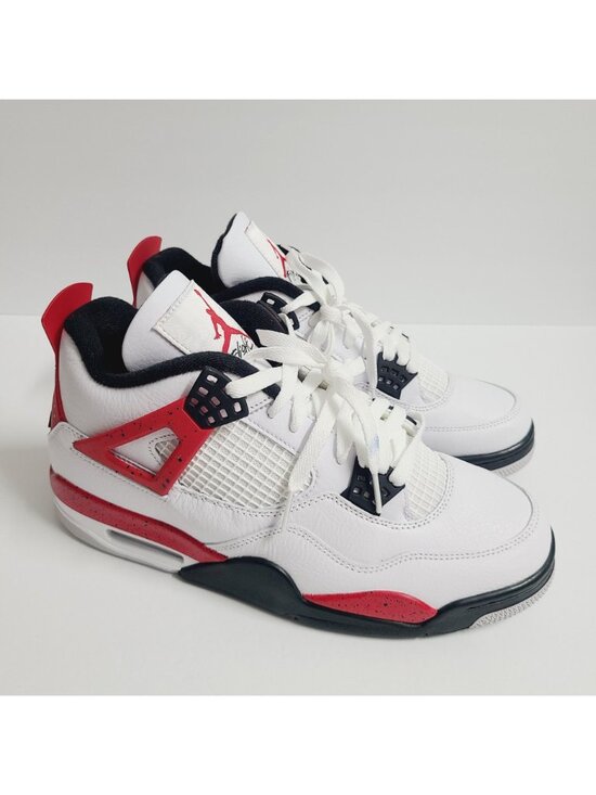 Nike Air Jordan 4 Retro Red Cement Shoes DH6927-161 Size 10 White Red B Grade #4 main image 6